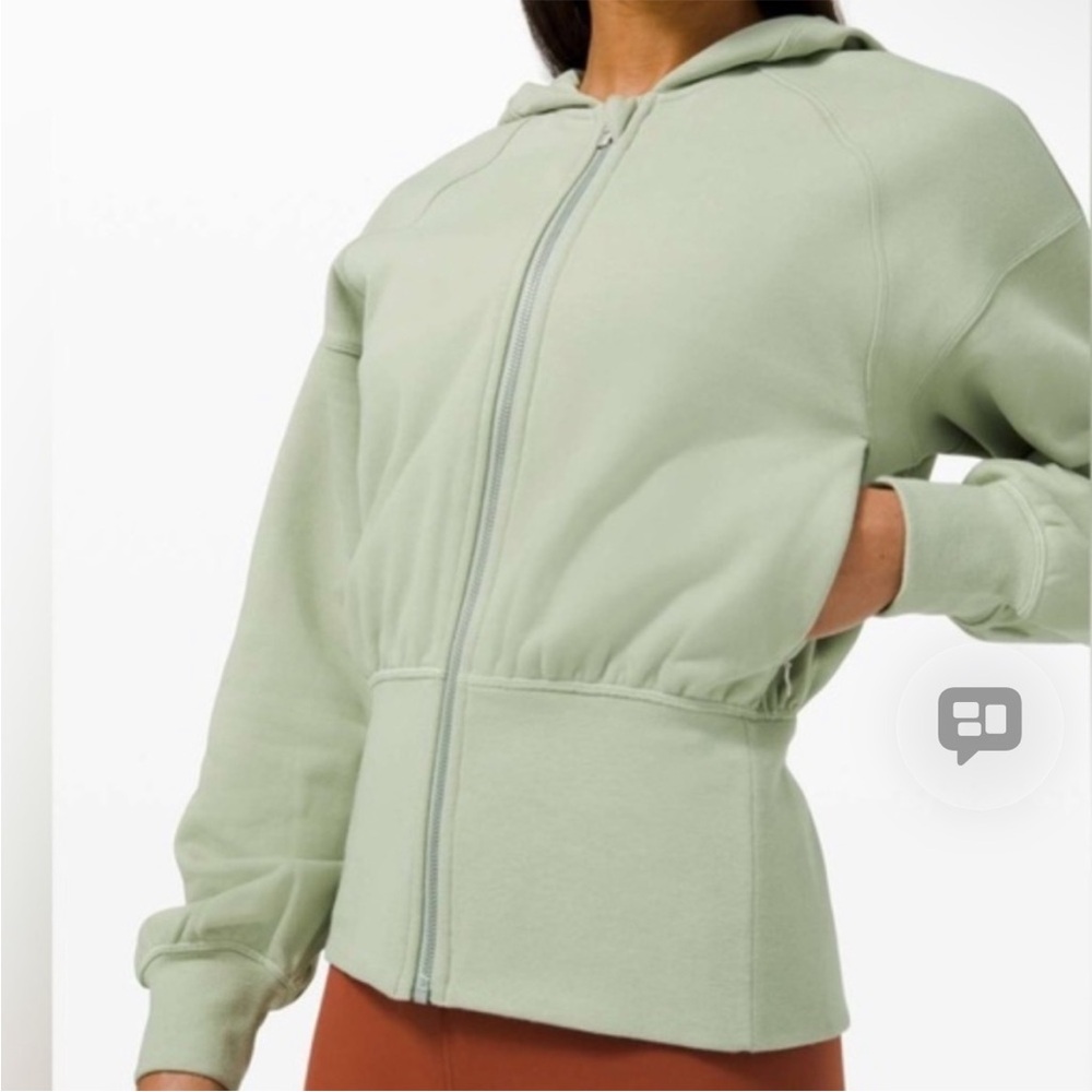 Lululemon Hugged-Waist Cotton Zip Hoodie| Size: 8 | Green
